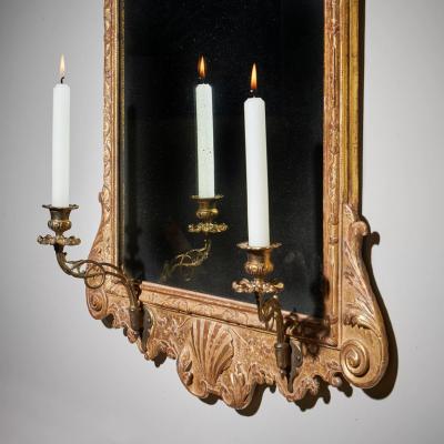 Fine 18th Century George I Gilt Gesso Pier or Console Mirror Manner of Belchier