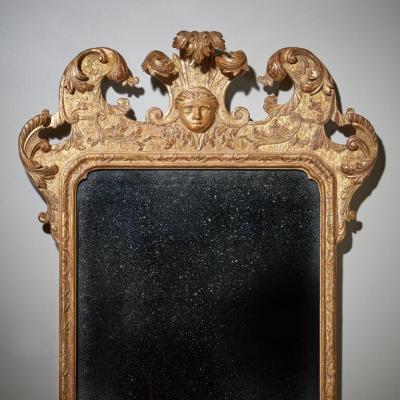 Fine 18th Century George I Gilt Gesso Pier or Console Mirror Manner of Belchier