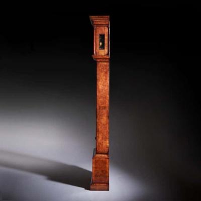 Fine 18th Century Queen Anne Burr Walnut Eight Day Longcase Clock