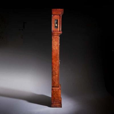 Fine 18th Century Queen Anne Burr Walnut Eight Day Longcase Clock