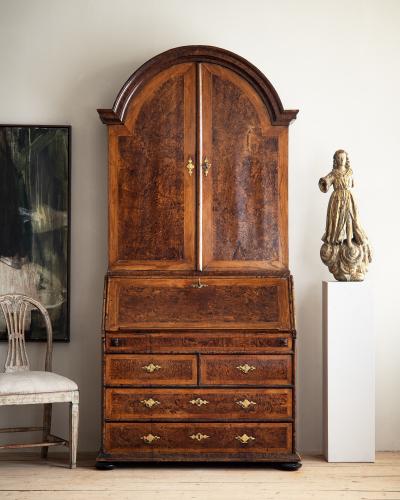 Fine 18th century Swedish Baroque secretary cabinet