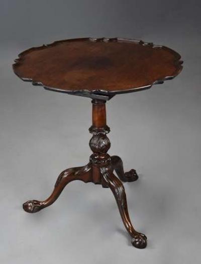 Fine 18thc George II mahogany tripod table with superb original patina