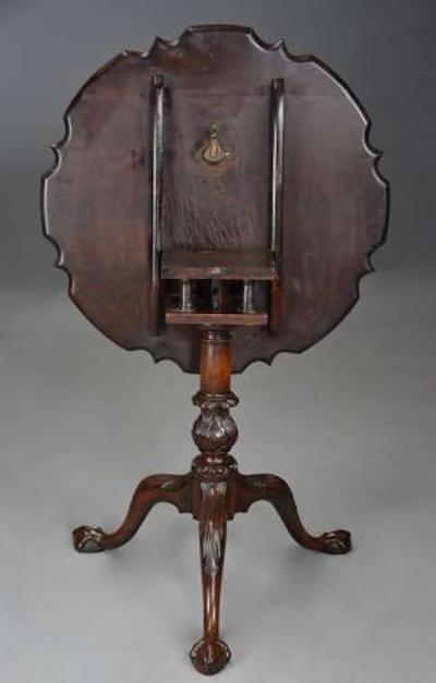 Fine 18thc George II mahogany tripod table with superb original patina