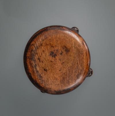 Fine 19th Century Turned Ash Nursery Stool