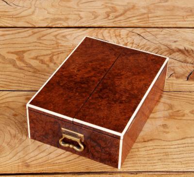 Fine Amboyna Burl Humidor by Callow of Mount Street