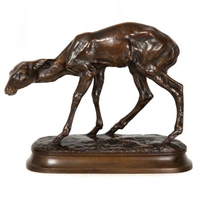 Fine American West Bronze Sculpture Fawn by Alexander Phimister Proctor