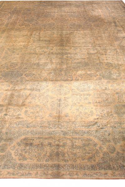 Fine Anitque Indian Animal Hand Knotted Wool Rug
