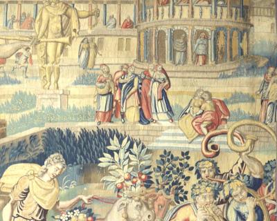 Fine Antique 16th Century French Tapestry 7 7 x 11 1 