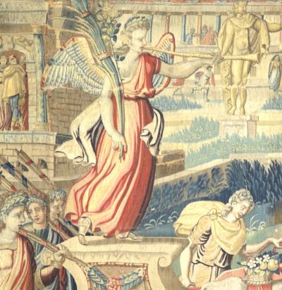 Fine Antique 16th Century French Tapestry 7 7 x 11 1 