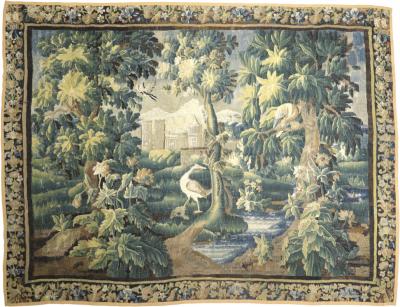 Fine Antique 18th Century French Verdure Tapestry 8 6 x 11 2 