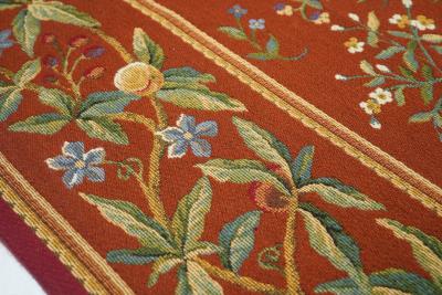 Fine Antique Belgium Chinoiserie Design Tapestry 89 x 11 0 