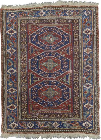 Fine Antique Caucasian Sumak Rug 6 10 x 9 5 