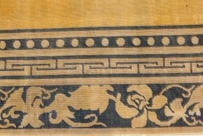 Fine Antique Chinese Golden Yellow Handwoven Wool Rug