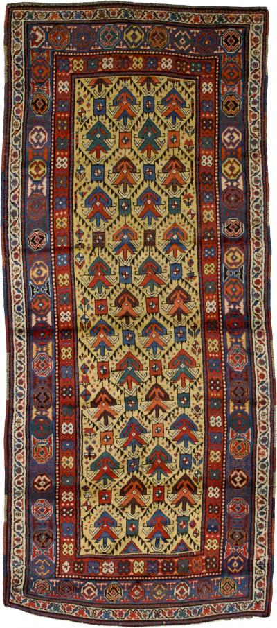 Fine Antique Ganjeh Kazak Rug 3 10 x 9 3 