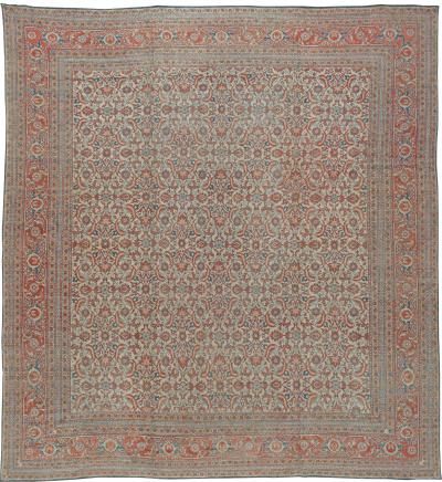 Fine Antique Indian Agra Handmade Wool Carpet