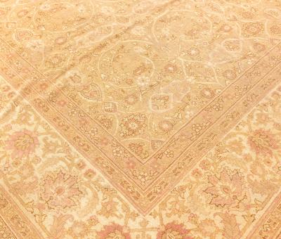 Fine Antique Indian Amritsar Botanic Carpet Size Adjusted 