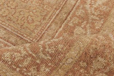 Fine Antique Indian Amritsar Brown Handmade Wool Rug