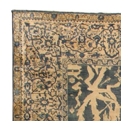Fine Antique Indian Blue Handmade Wool Rug