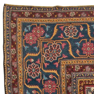 Fine Antique Indian Botanic Handmade Wool Rug