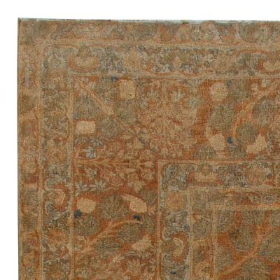 Fine Antique Indian Brown Handmade Wool Rug