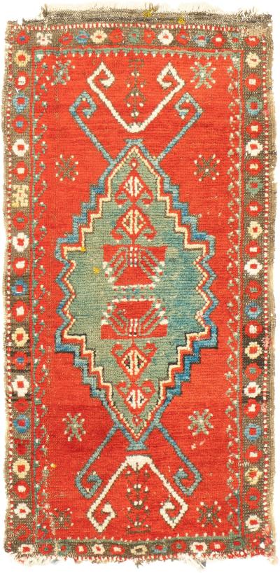 Fine Antique Konya one of three Rug 16 x 211