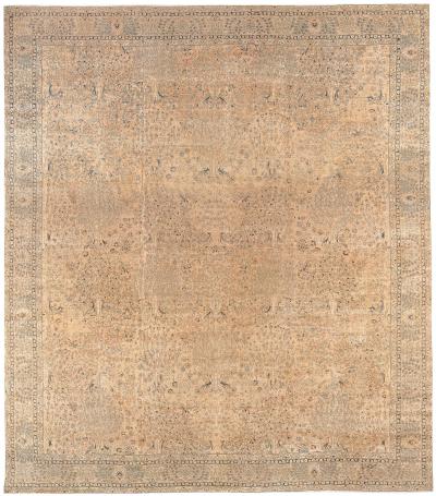Fine Antique North Indian Handmade Wool Carpet
