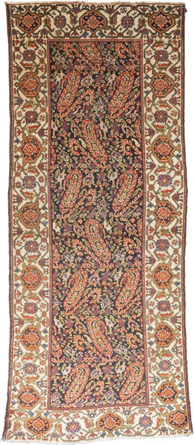 Fine Antique Northwest Persian Wool on Wool Short Rug 3 5 x 8 8 