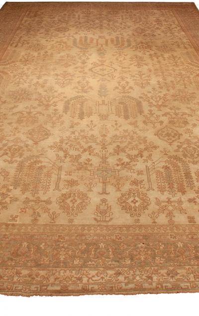 Fine Antique Oushak Handmade Wool Carpet