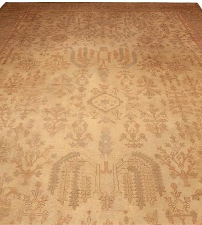 Fine Antique Oushak Handmade Wool Carpet