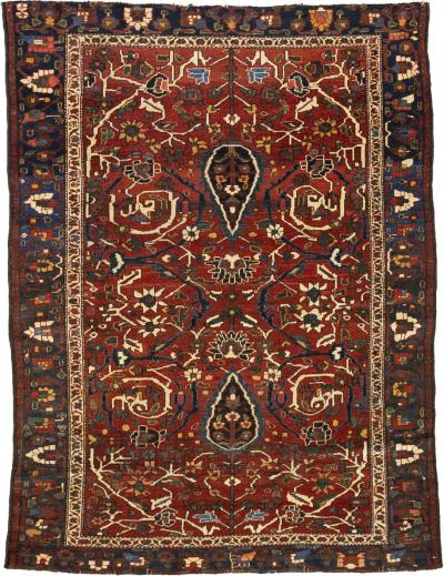 Fine Antique Persian Bakhtiari Rug 49 x 64 