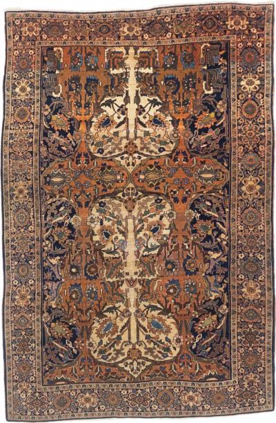 Fine Antique Persian Farahan Sarouk Rug 43 x 6 x 4 