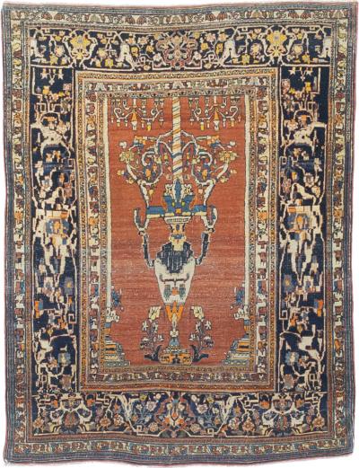 Fine Antique Persian Haji Jalili Tabriz Rug 4 x 4 x 5 x 9 