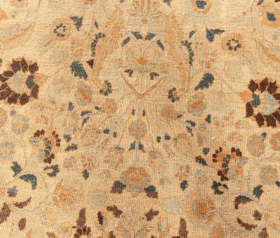 Fine Antique Persian Khorassan Botanic Handmade Wool Rug