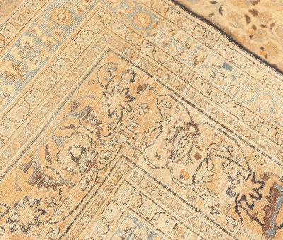 Fine Antique Persian Khorassan Botanic Handmade Wool Rug