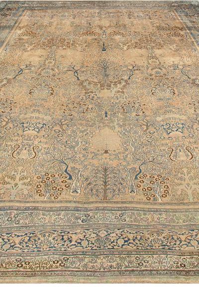Fine Antique Persian Khorassan Handmade Wool Carpet