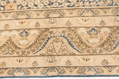 Fine Antique Persian Kirman Blue Handmade Wool Carpet