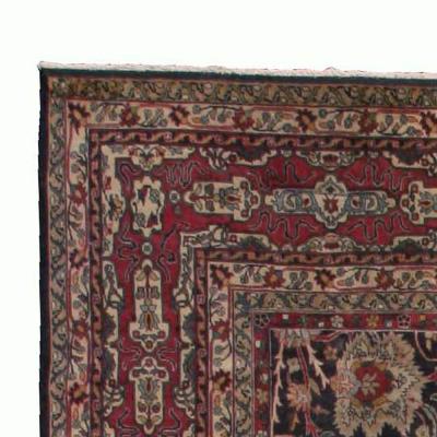 Fine Antique Persian Kirman Botanic Handmade Wool Carpet