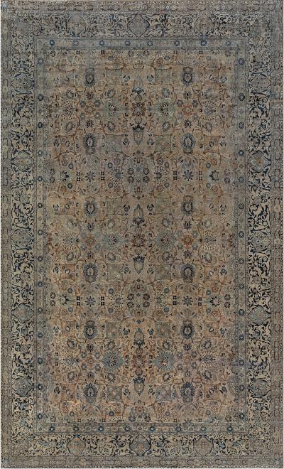 Fine Antique Persian Kirman Handmade Wool Carpet