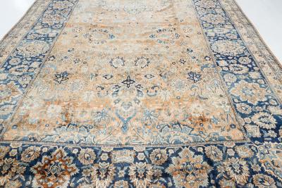Fine Antique Persian Kirman Handmade Wool Carpet Size Adjusted 