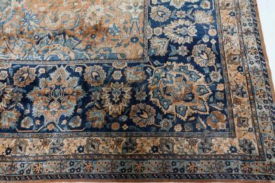 Fine Antique Persian Kirman Handmade Wool Carpet Size Adjusted 