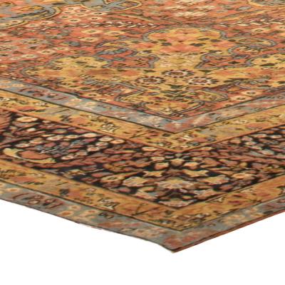 Fine Antique Persian Kirman Handmade Wool Rug