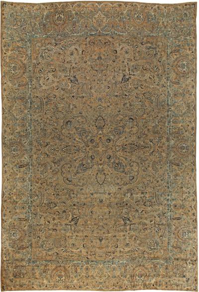 Fine Antique Persian Kirman Handmade Wool Rug