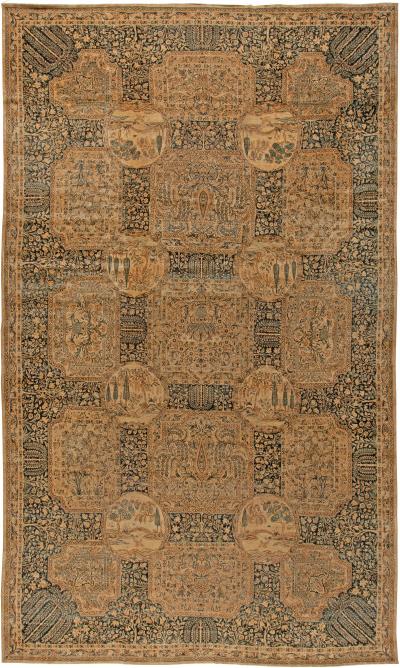 Fine Antique Persian Kirman Handmade Wool Rug