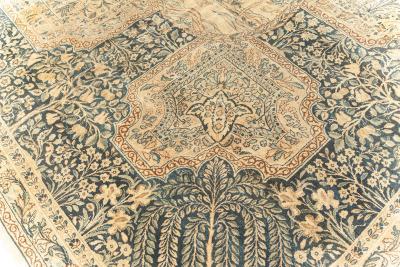 Fine Antique Persian Kirman Handmade Wool Rug