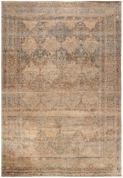 Fine Antique Persian Kirman Handmade Wool Rug