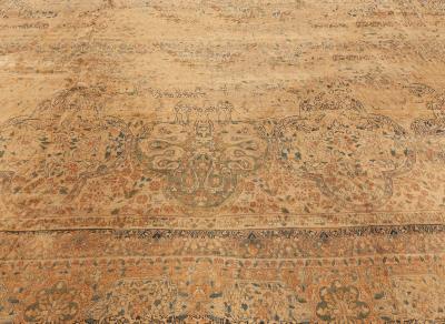 Fine Antique Persian Kirman Handmade Wool Rug