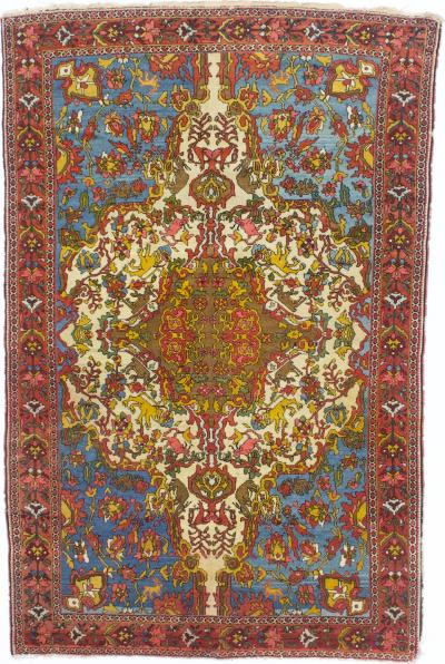 Fine Antique Persian Malayer Rug 46 x 70 