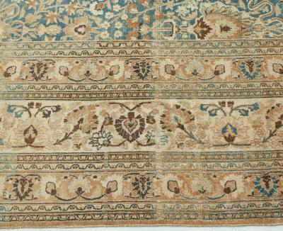 Fine Antique Persian Mashad Handmade Wool Rug