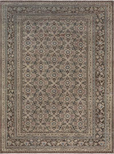 Fine Antique Persian Meshad Handmade Wool Rug
