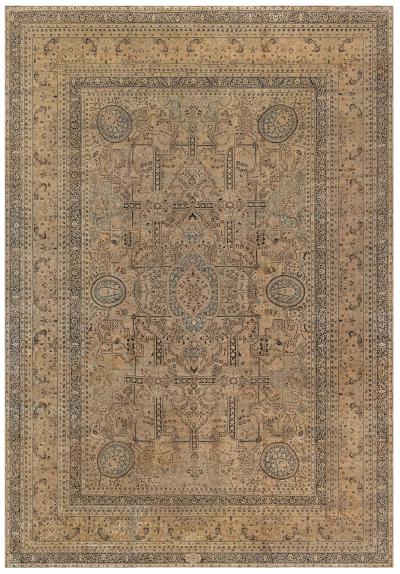 Fine Antique Persian Meshad Handmade Wool Rug